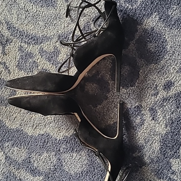 Sam Edelman black lace up stilettos size 6.5 excellent condition - Picture 2 of 7